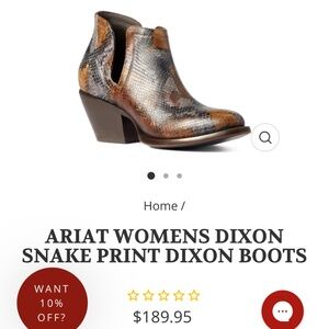 Ariat leather booties 6.5